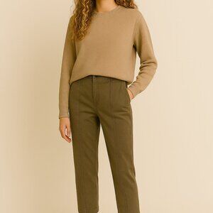 Gap Women’s Green Ribbon Trim Waist Cropped Pants